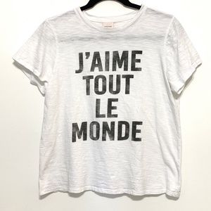 Cinq a Sept J'Amie Tout Le Monde Cotton Tee Size S